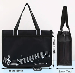 Bolsa Rosa Notas Musicais - Grande - NELM - Loja Virtual