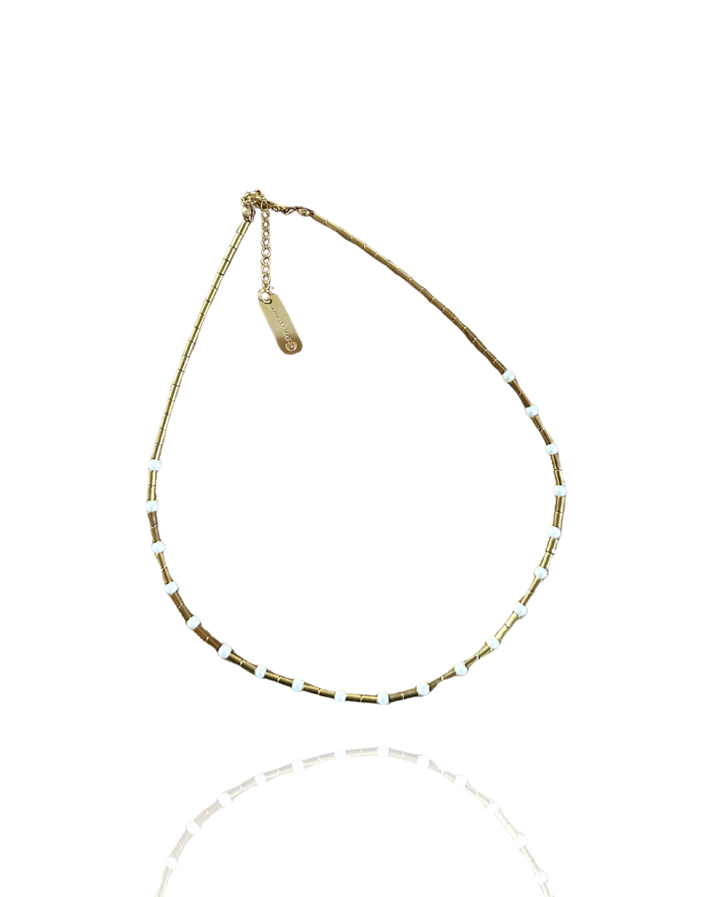 Colar Hematitas com Mini Pérolas Shell