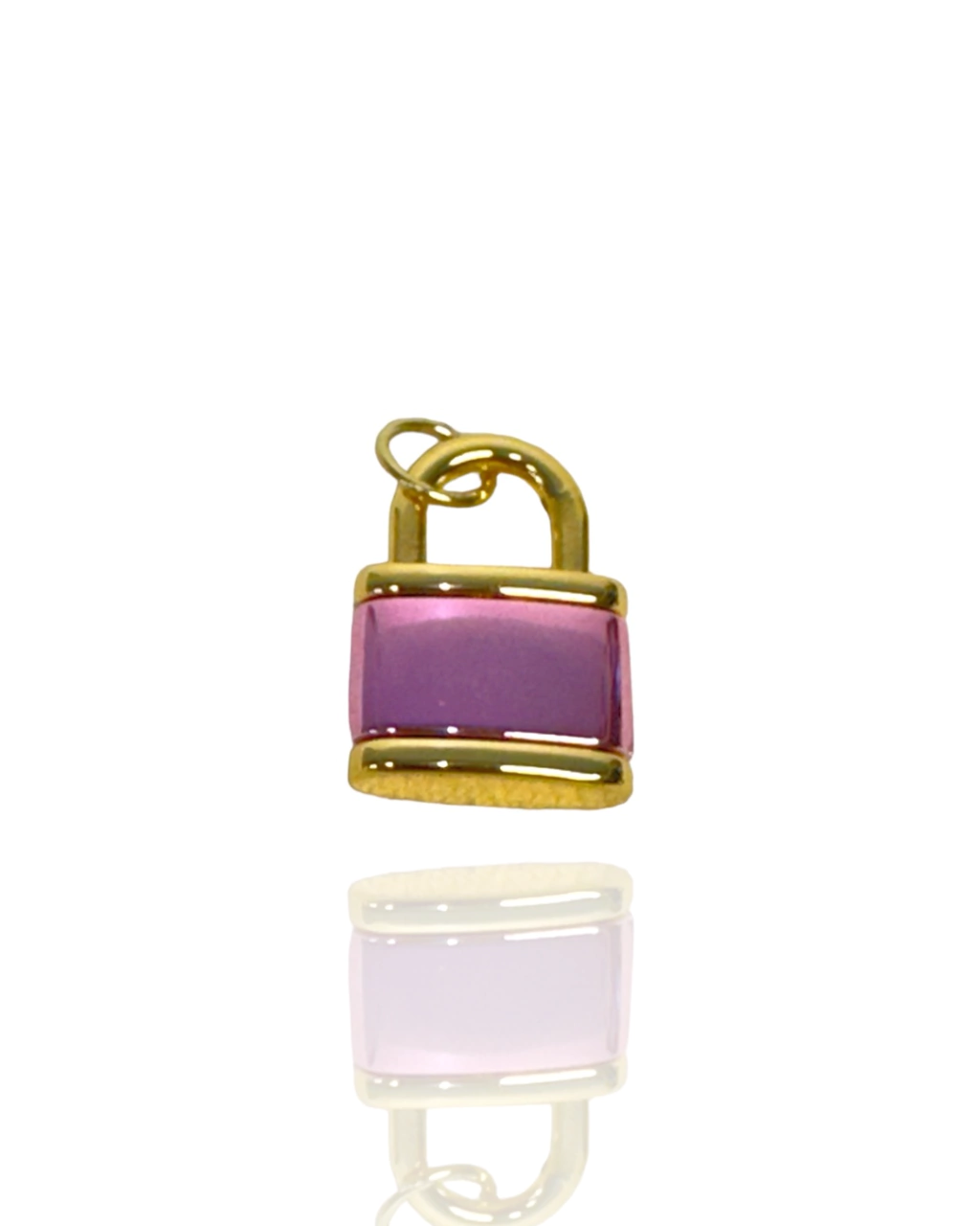 Pingente Cadeado Rosa Neon