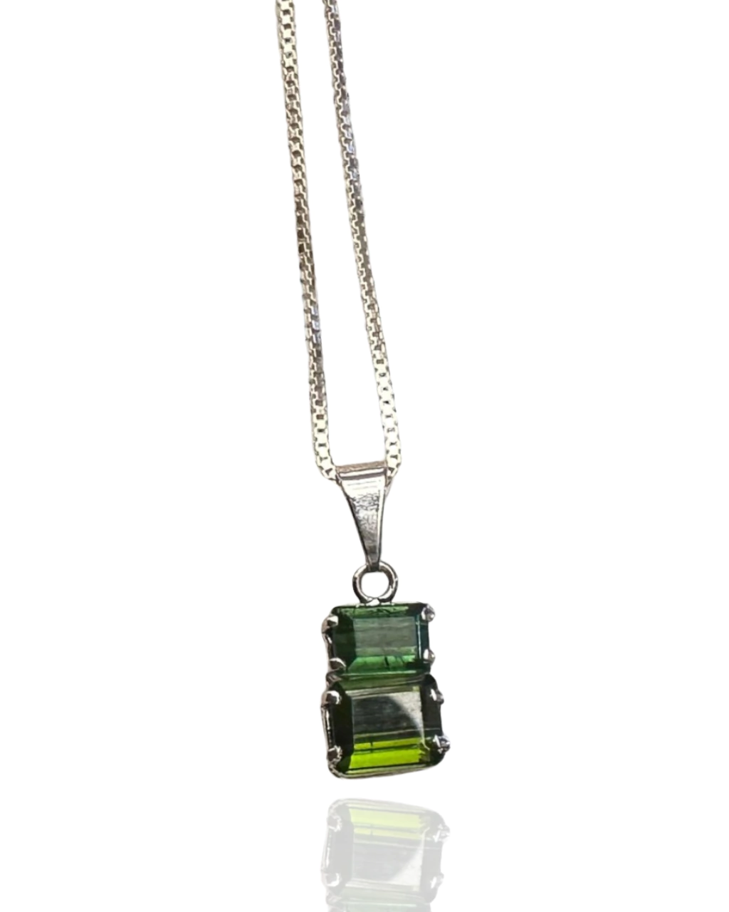 Gargantilha Peridoto Pingente Pequeno - Prata 925