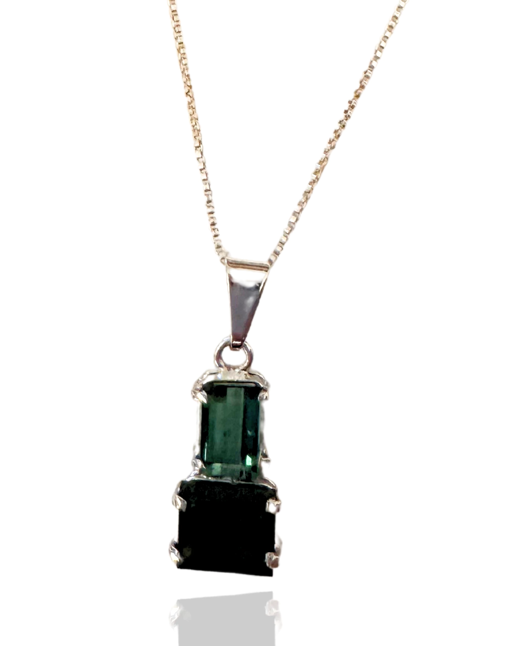 Gargantilha Peridoto Pingente M - Prata 925