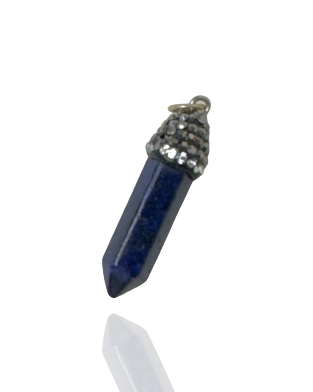 Pingente Ponta de Cristal - Lápis Lazuli & Marcassita