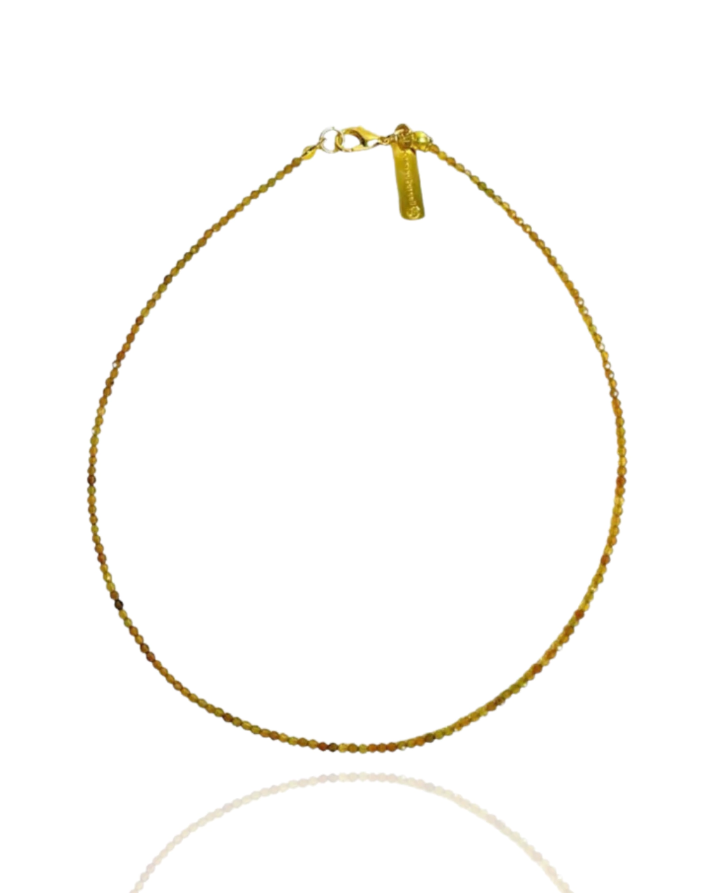 Choker Esferas Banhado a Ouro 18k - Citrino Queimado