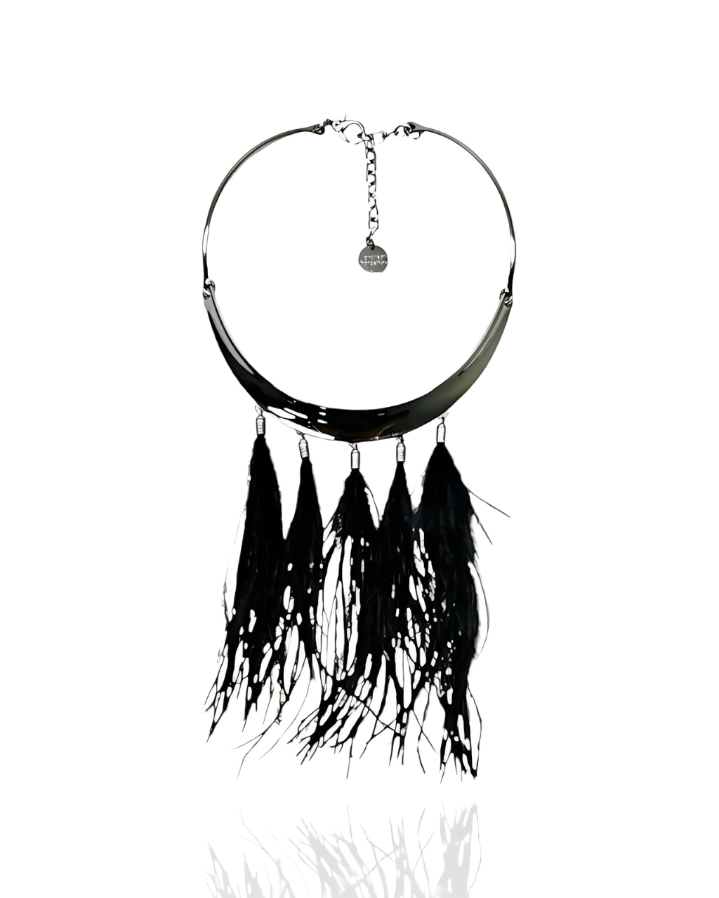 Colar Coleira Plumas