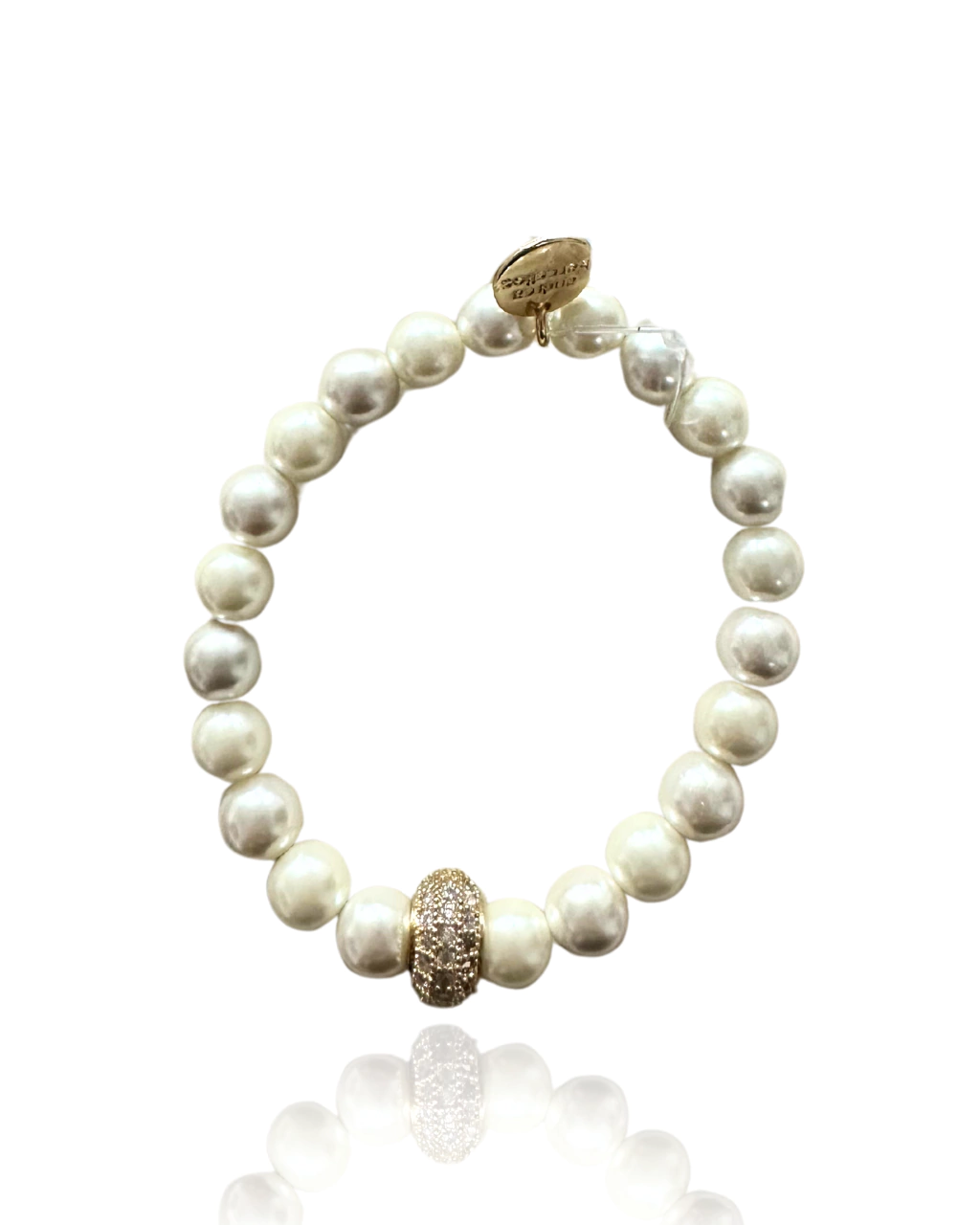 Pulseira Pérola & Pingente com Zircônias