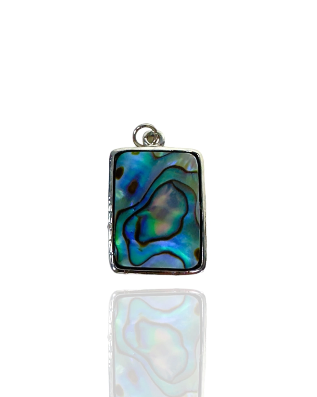Pingente Abalone Retangular - Prata 925