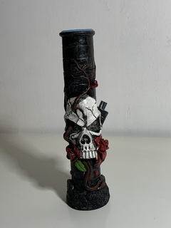 Bong Top Puff Skull & Roses 26cm - Cannabiland Argentina