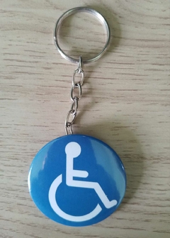 chaveiro cadeirante símbolo acessibilidade