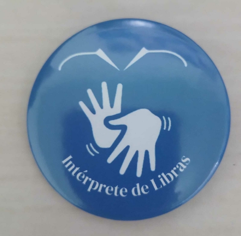 intérprete de libras botton broche