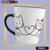 TAZA CONICA HEART CATS