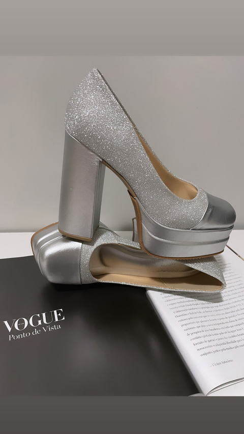 Sapato Meia Pata Prata