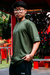 Camiseta Oversized Basic Verde Militar na internet
