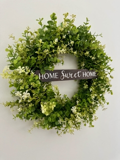 Guirlanda Rústica Verdes Home Sweet Home - Pompons e Afins
