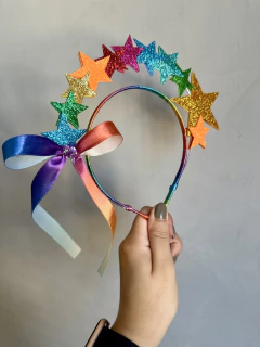 Tiara Carnaval Estrelas Arco- Iris - loja online