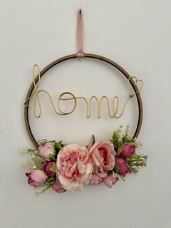 Guirlanda Metal Home Pink 22cm