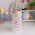 CONEJITA SAKURA | Vaso de vidrio con popote
