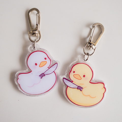 LLAVERO PATITO CON CUCHILLO | Llavero