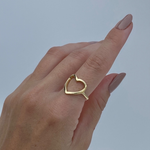 Anel Coração Vazado