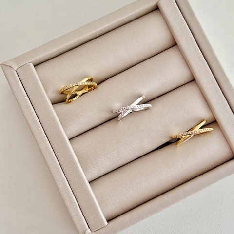 Anel Duo X Cravejado