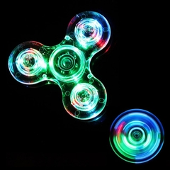 Luz led luminoso spinner mão spinners superior brilho na luz escura edc figet spiner dedo alívio do estresse brinquedo - Monteiro Imports 