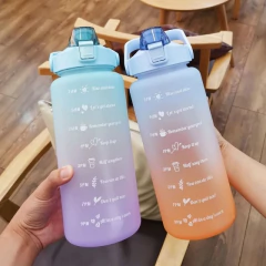 Garrafa De Água De 2 Litros Grande Capacidade Bebida Para Estudantes Ao Ar Livre Fitness Plástica Esportes - comprar online