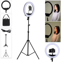 Ring Light Completo Iluminador Portátil 10? polegadas + Tripé 2 Metros