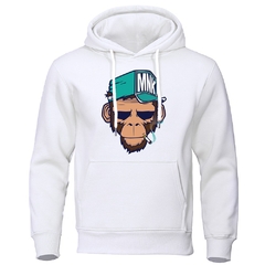 Moletom de macaco com capuz masculino, moletom quente, moletom Hip Hop, velo, st