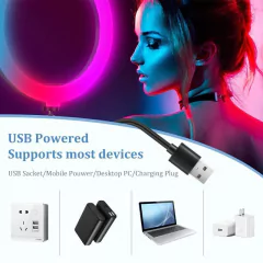 Foto led anel de luz 26cm selfie anel lâmpada com tripé clipe de telefone pode - Monteiro Imports 