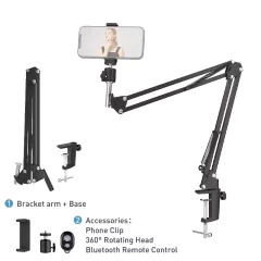 Foto led anel de luz 26cm selfie anel lâmpada com tripé clipe de telefone pode na internet