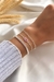 Pulseira Pedra Oval Rosa - comprar online