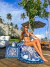 Biquini Cortininha Animal Print Blue