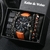 Novo relógio masculino conjunto de pulseiras de luxo fashion business couro marrom quartzo pulso W
