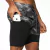 Camo Running Shorts Masculino 2 em 1 Shorts de Secagem Rápida