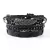 Conjunto Pulseiras de Couro Envolto Trançadas
