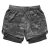 Camo Running Shorts Masculino 2 em 1 Shorts de Secagem Rápida - comprar online