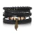 Imagem do Conjunto Pulseiras de Couro Envolto Trançadas