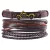 Conjunto Pulseiras de Couro Envolto Trançadas - loja online