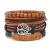 Conjunto Pulseiras de Couro Envolto Trançadas - INSANE MEN'S STORE