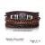 Conjunto Pulseiras de Couro Envolto Trançadas