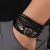 Conjunto Pulseiras de Couro Envolto Trançadas