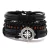 Conjunto Pulseiras de Couro Envolto Trançadas na internet