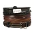 Conjunto Pulseiras de Couro Envolto Trançadas - INSANE MEN'S STORE