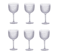 Kit 6 Taças Gin Tônica Em Acrílico Cristal 600ml Luxxor Paramount Cor Transparente UTKIT1149