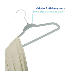 Cabide Veludo Slim Cinza Kit 10 pçs UTMAISP107110 na internet