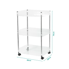 ORGANIZADOR TRIPLO C/ RODIZIO 38X28X76 CM - comprar online