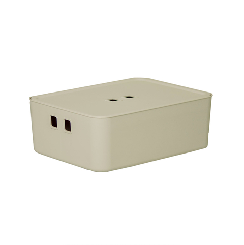 Organizador C/ Tampa 34x26x12 Cm Fly 9,0 Lts Creme