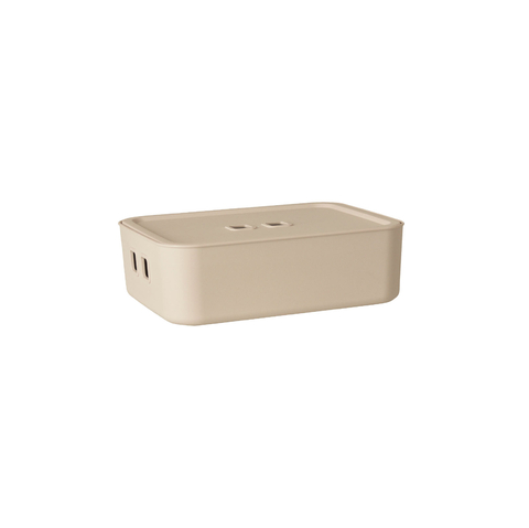 Organizador C/ Tampa 26x20x8 Cm Fly 3,5 Lts Creme