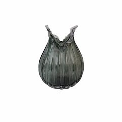 Vaso Decor Murano 20x13x26 Cm Cinza Quartzo