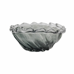 CENTRO DE MESA DECOR MURANO 31X13 CM CINZA QUARTZO