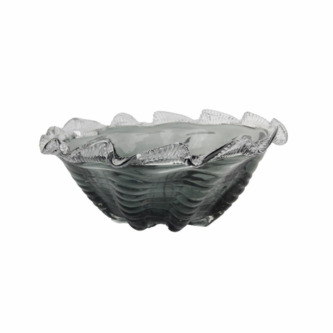 Centro De Mesa Decor Murano 29x23x11 Cm Cinza Quartzo